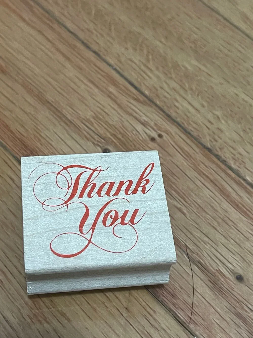 Thank You Rubber Stamp Cursive Font Scrapbooking/Crafting